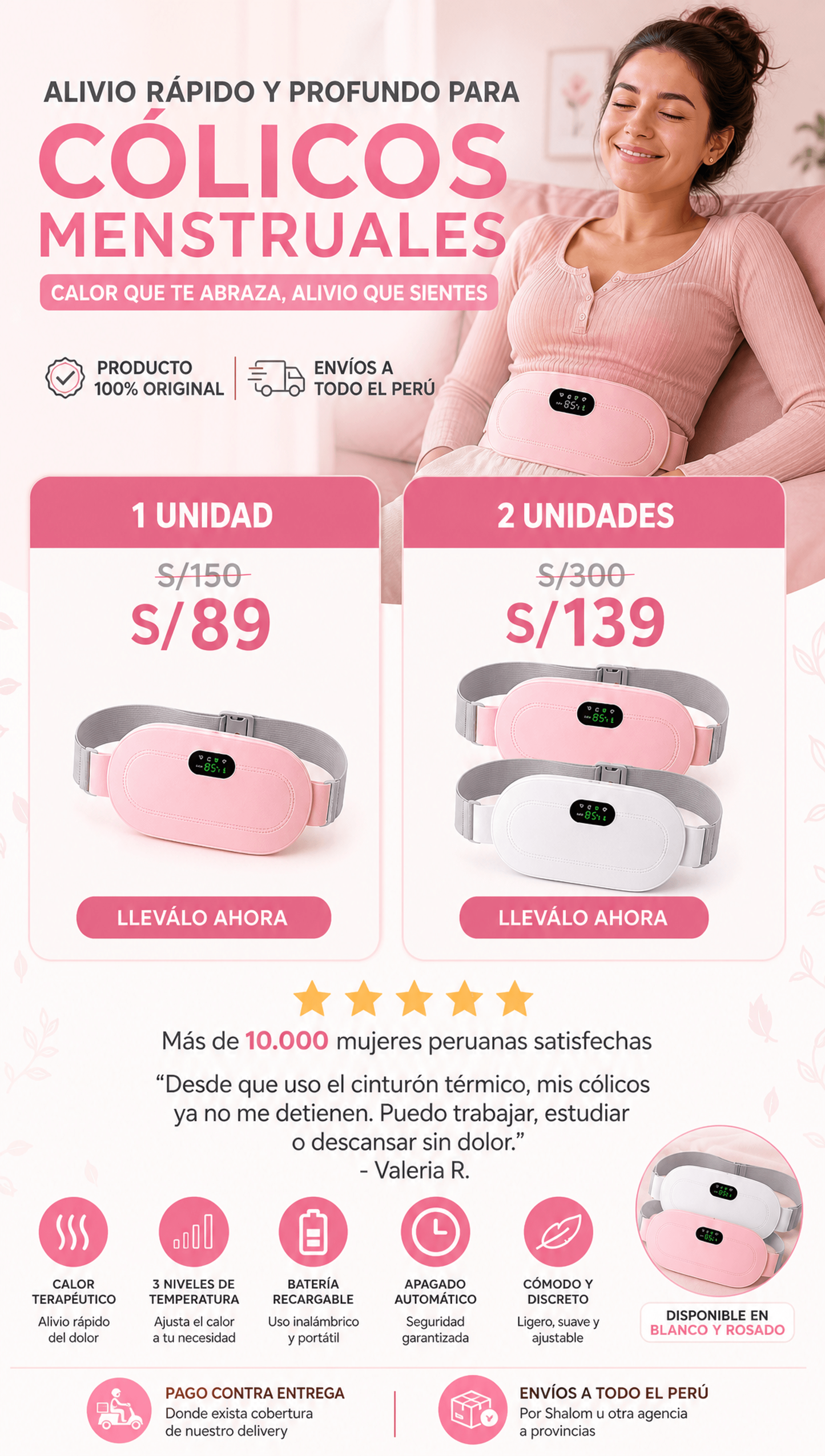 CALENTADOR PARA CÓLICOS MENSTRUALES